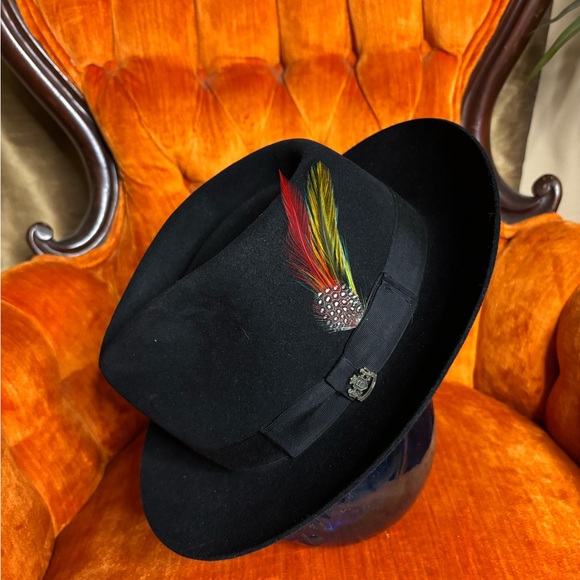 biltmore Other - BILTMORE ROYAL BLACK FUR FEDORA HAT MADE IN CANADA 7 1/8